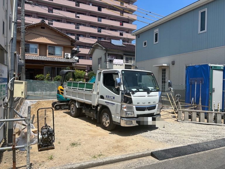 Ｏ様邸いよいよ着工しました！暑いので現場で工事する方は熱中症に気を付けていただきたいですね。